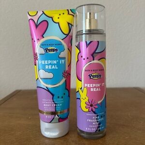 NEW bath and body works PEEPIN IT REAL fine mist and body cream NEW